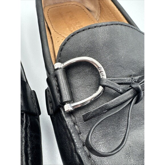 Lauren Ralph Lauren Briley Black Leather Driving Moccasins Loafers Sz‎ 6.5B - Picture 5 of 13